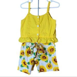 Toddler girl 2 piece sunflower print outfit‎